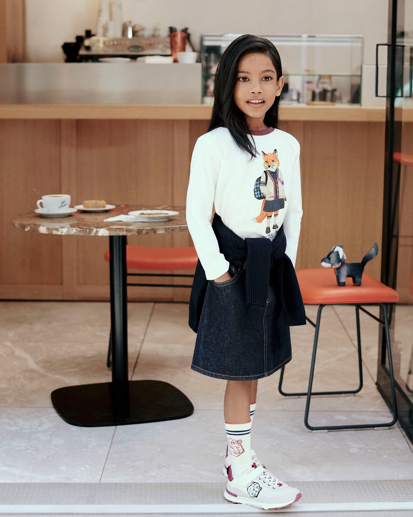 Bonpoint x Maison Kitsuné t-shirt Magali imprimé renard