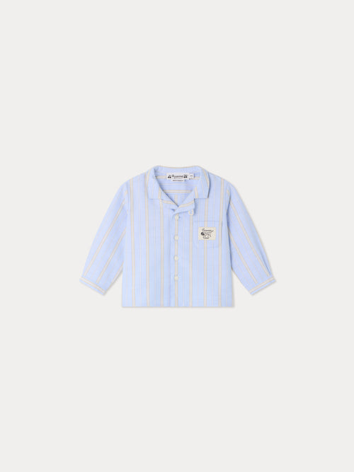 Chemise bébé Maxime à rayures en coton biologique