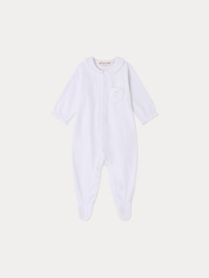 Baby Rundhals-Schlafanzug Weiß