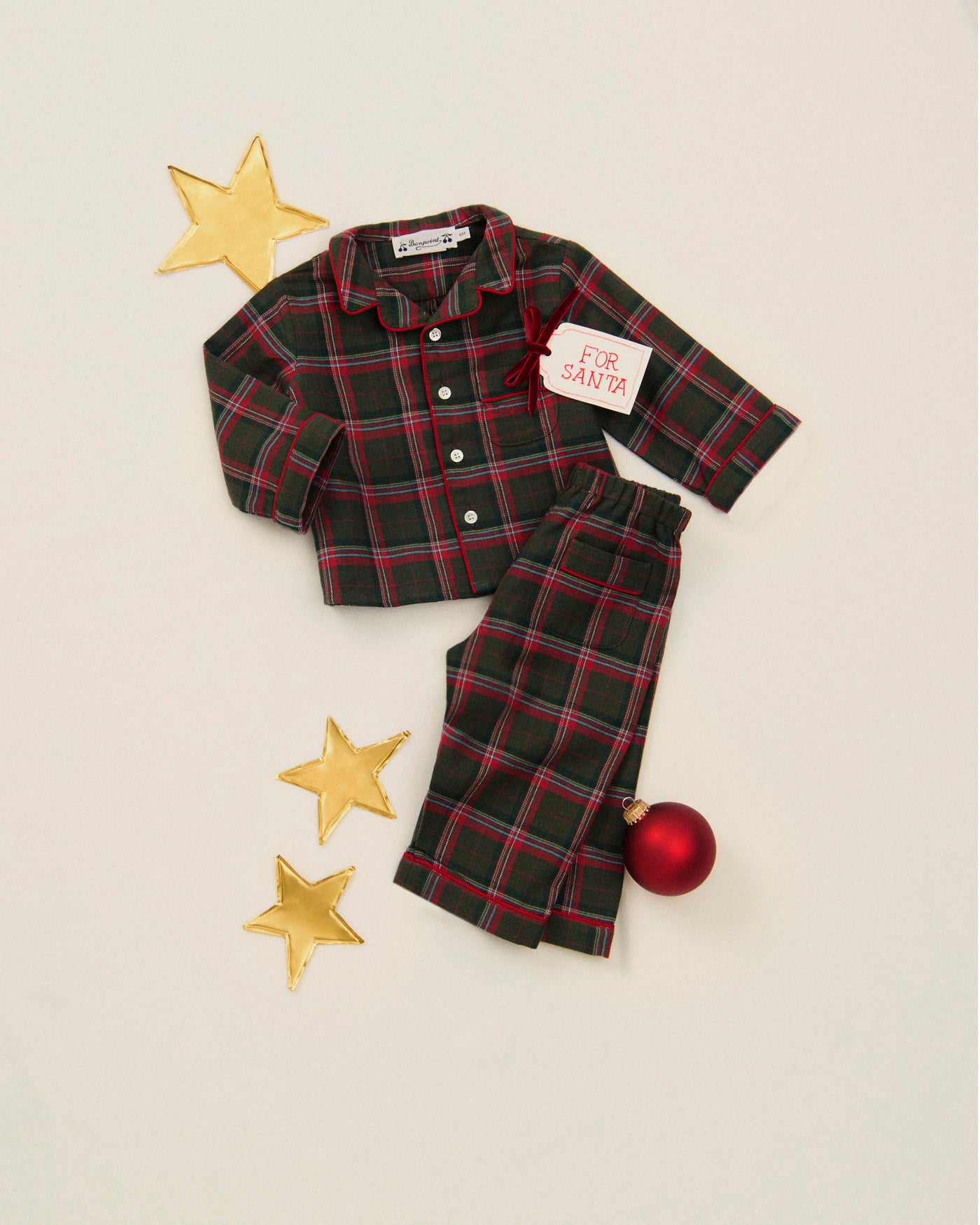 Tartan Organic Cotton Pajamas<br>from 145 €