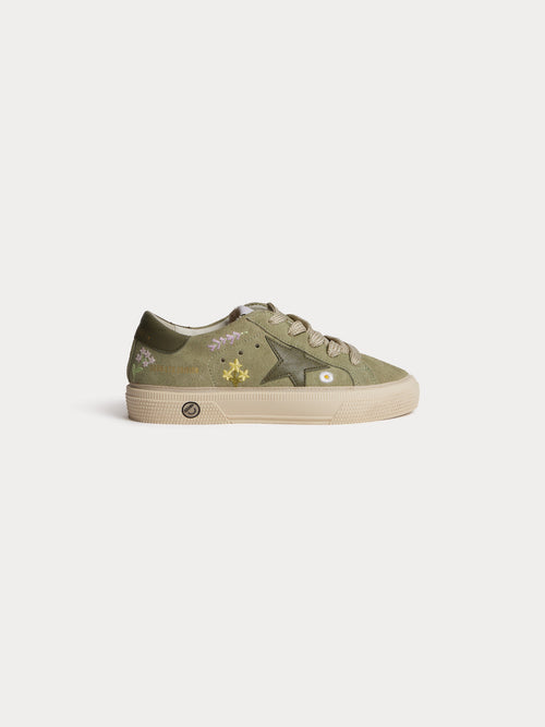 Zapatillas deportivas Golstar infantiles Bonpoint x Golden Goose en color verde grisáceo