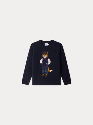 Bonpoint x Maison Kitsuné jersey Mitchell bordado con zorro en lana