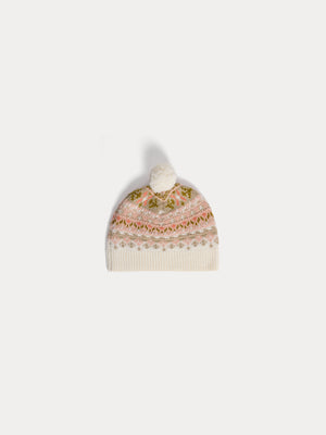 Bonnet Jouma à pompon en jacquard