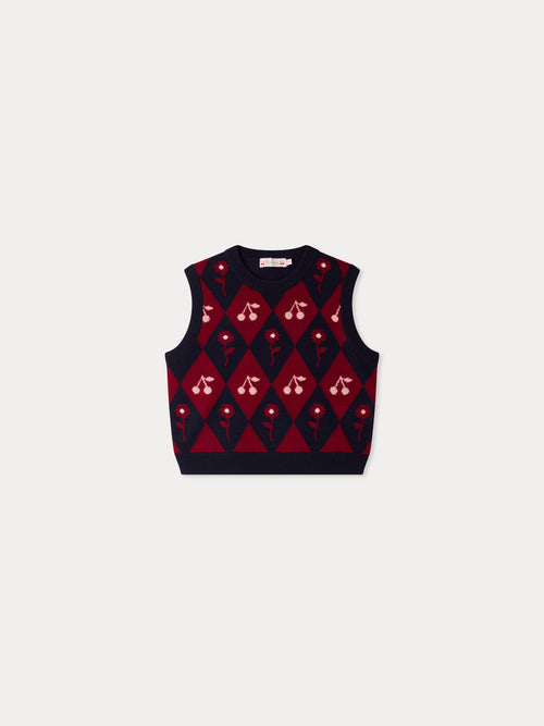 Pull Maelle sans manche à cerises