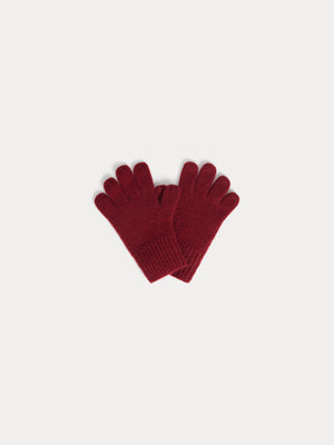 Gants Birk bordeaux en cachemire