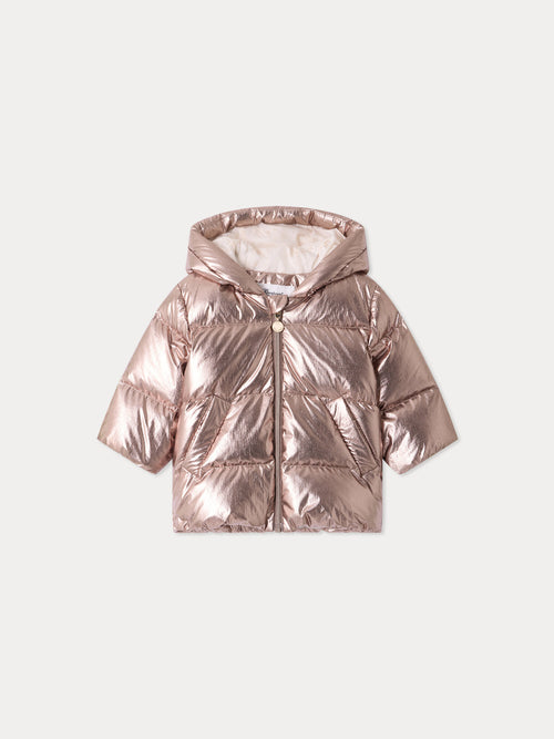 Baby-Steppjacke Bozen wasserabweisend metallic mit Kapuze