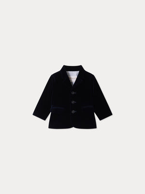 Baby-Jacke Leopold marineblau aus Bio-Baumwolle