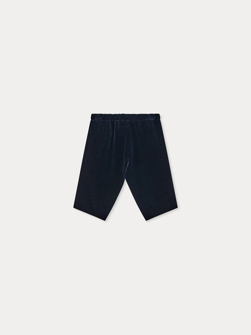 Pantalon bébé Dandy marine en velours de coton biologique