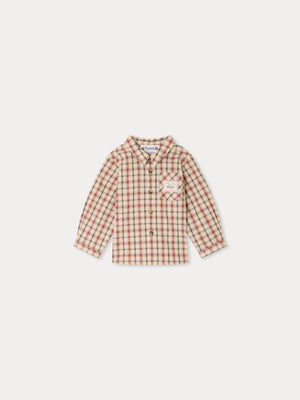 Chemise bébé Gillo à carreaux en coton biologique
