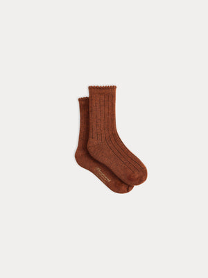 Chaussettes bébé Elwen marron chiné