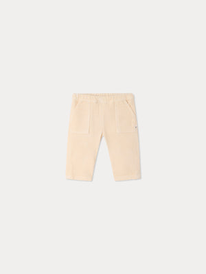 Pantalon bébé Thursday ivoire en coton biologique