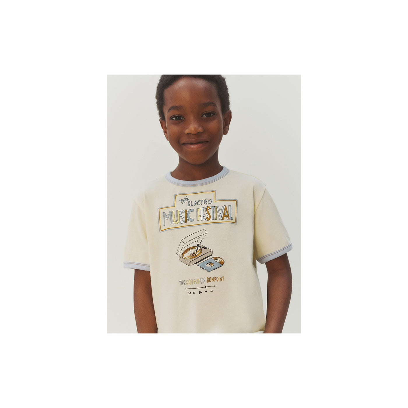 T-shirt Akiva imprimé vinyle en coton biologique