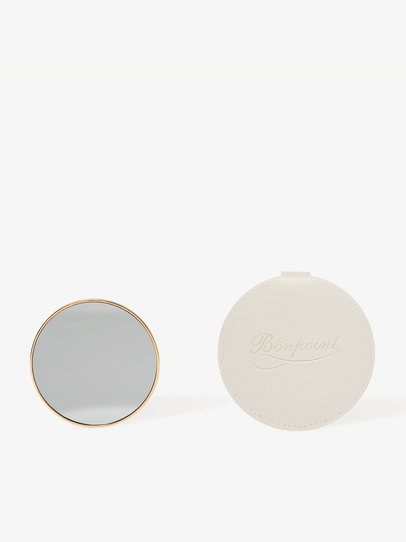 Miroir de poche et son étui