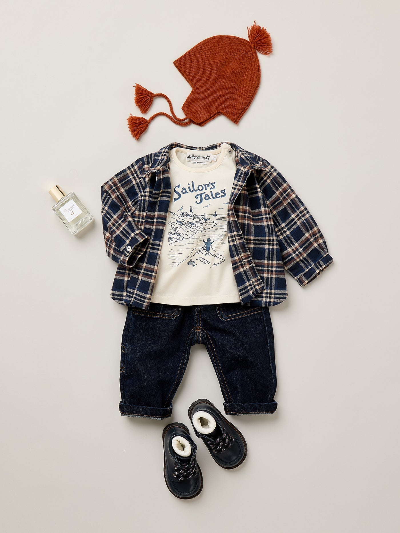 T-shirt bébé Tahsin imprimé Sailor en coton biologique
