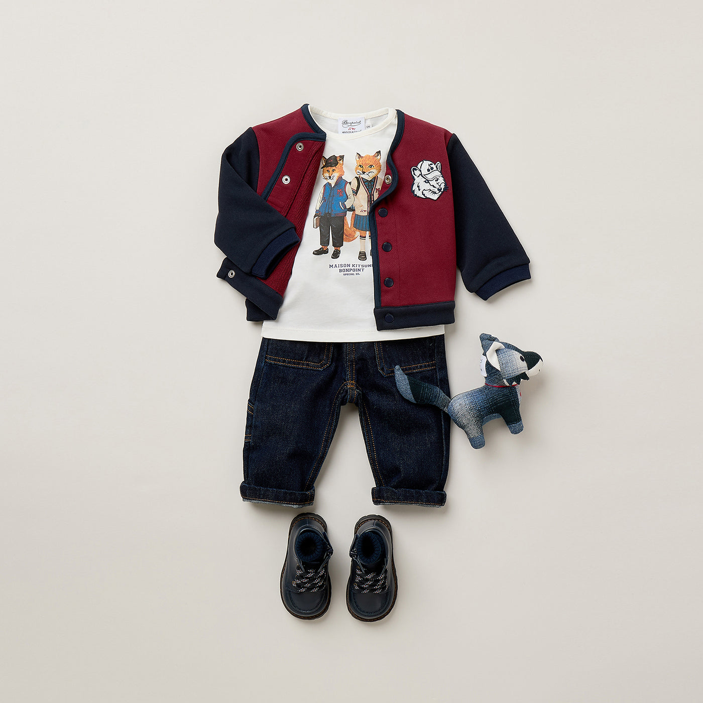 Look Bébé garçon Hiver 2026 - Bonpoint x Maison Kitsuné