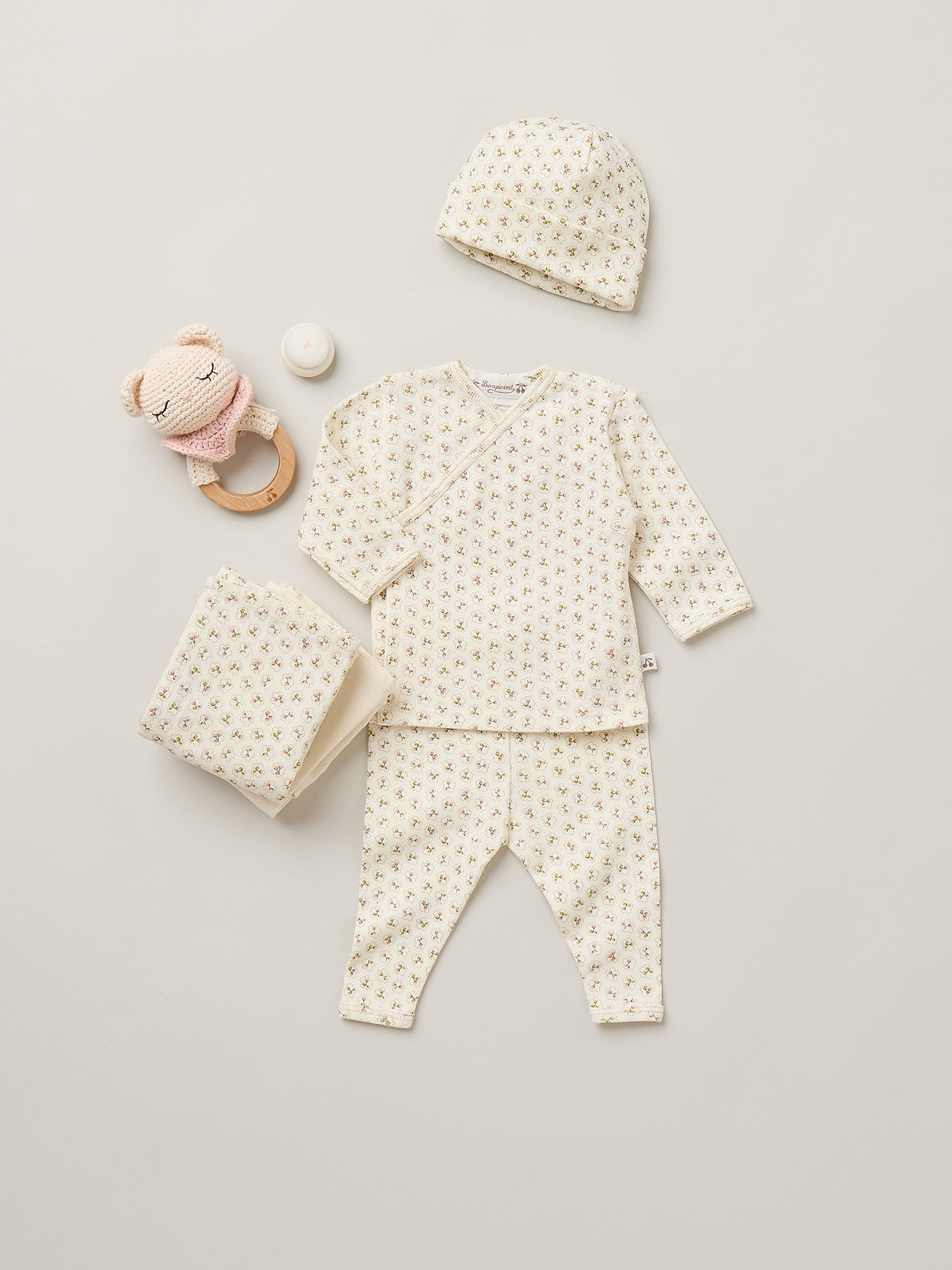 Completo Baby Look Inverno 2026 - Cotone biologico con stampa di ciliegie