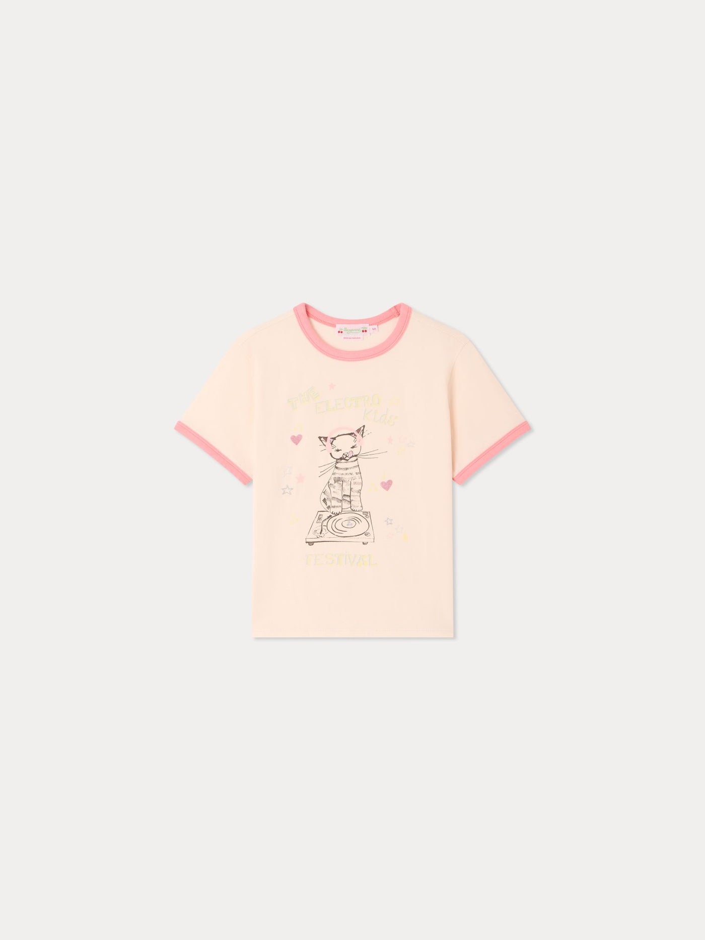 T-shirt Akiva imprimé chat DJ en coton biologique