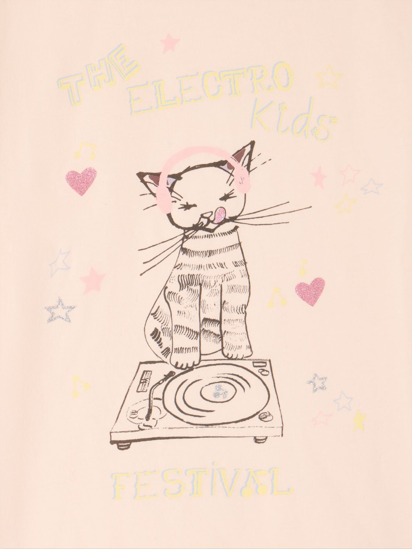 T-shirt Akiva imprimé chat DJ en coton biologique