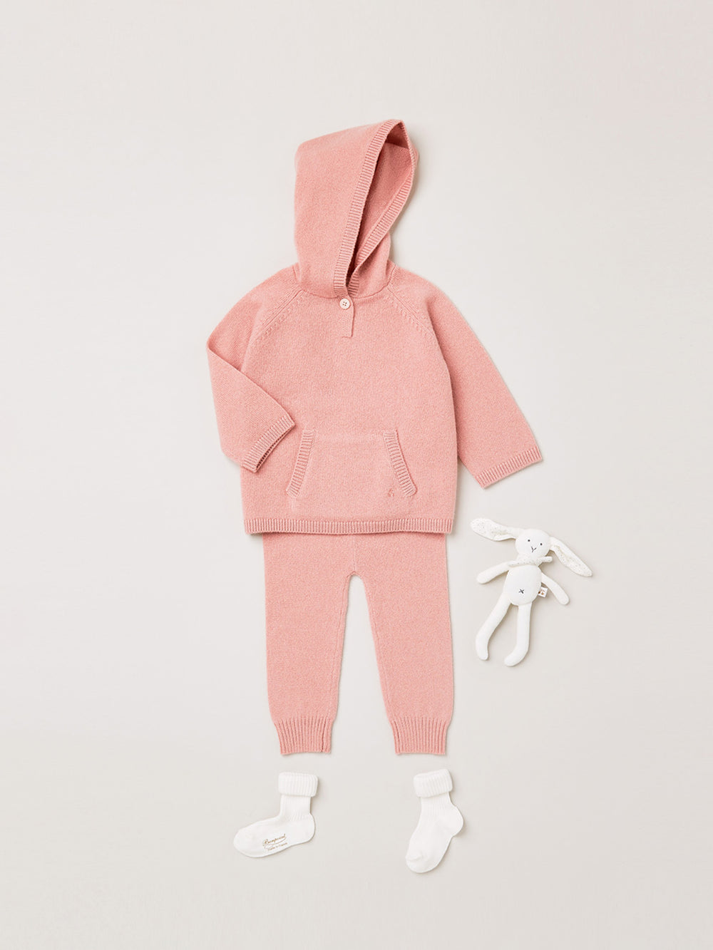 Pull bébé en cachemire rose