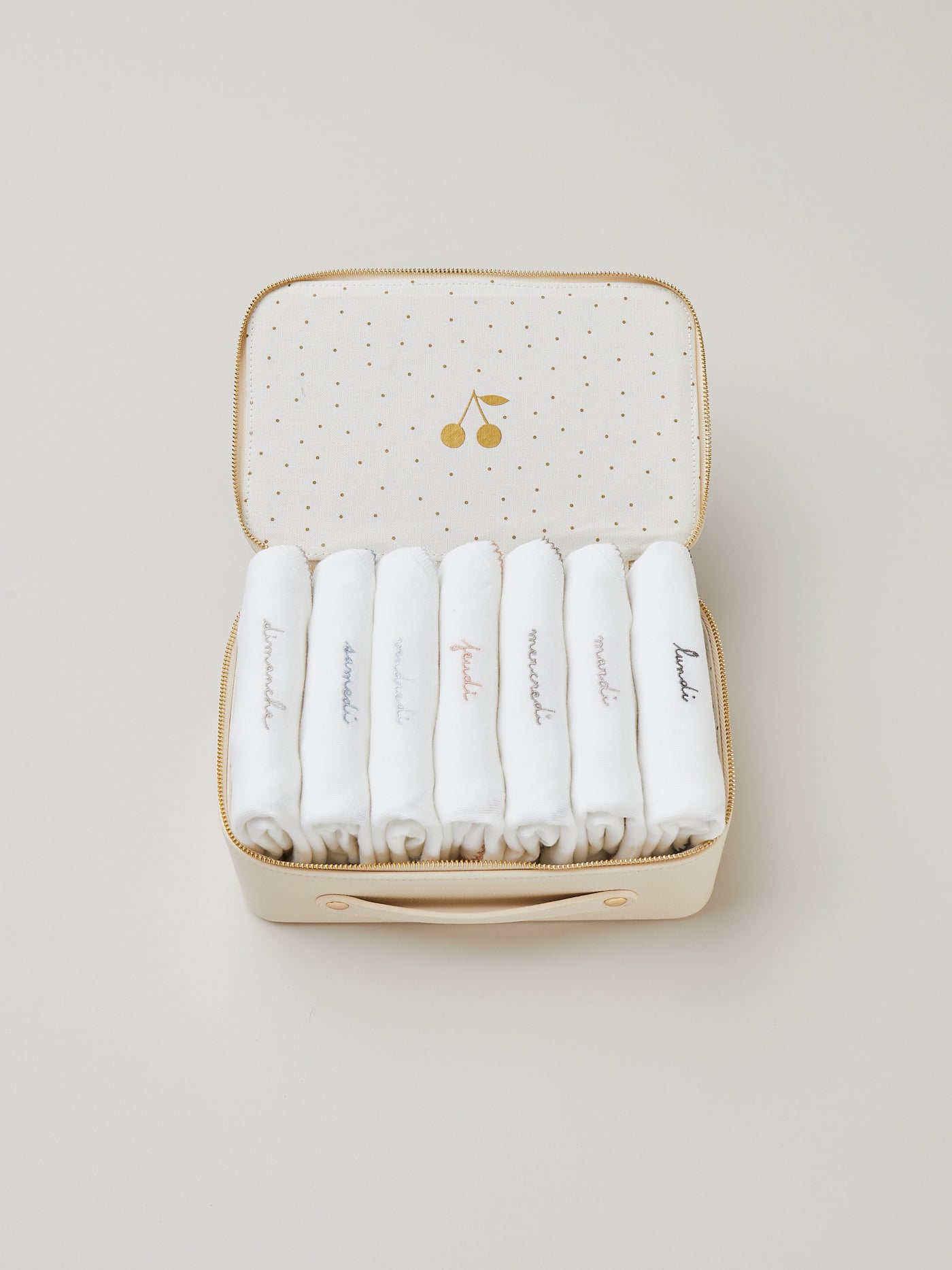 Valise signature et semainier de bodies manches longues