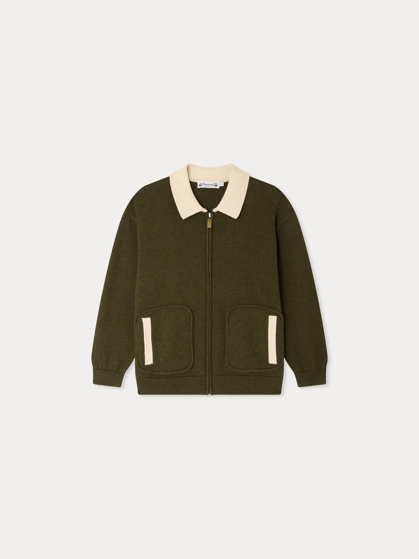 Cardigan Martin à fermeture éclair en coton biologique