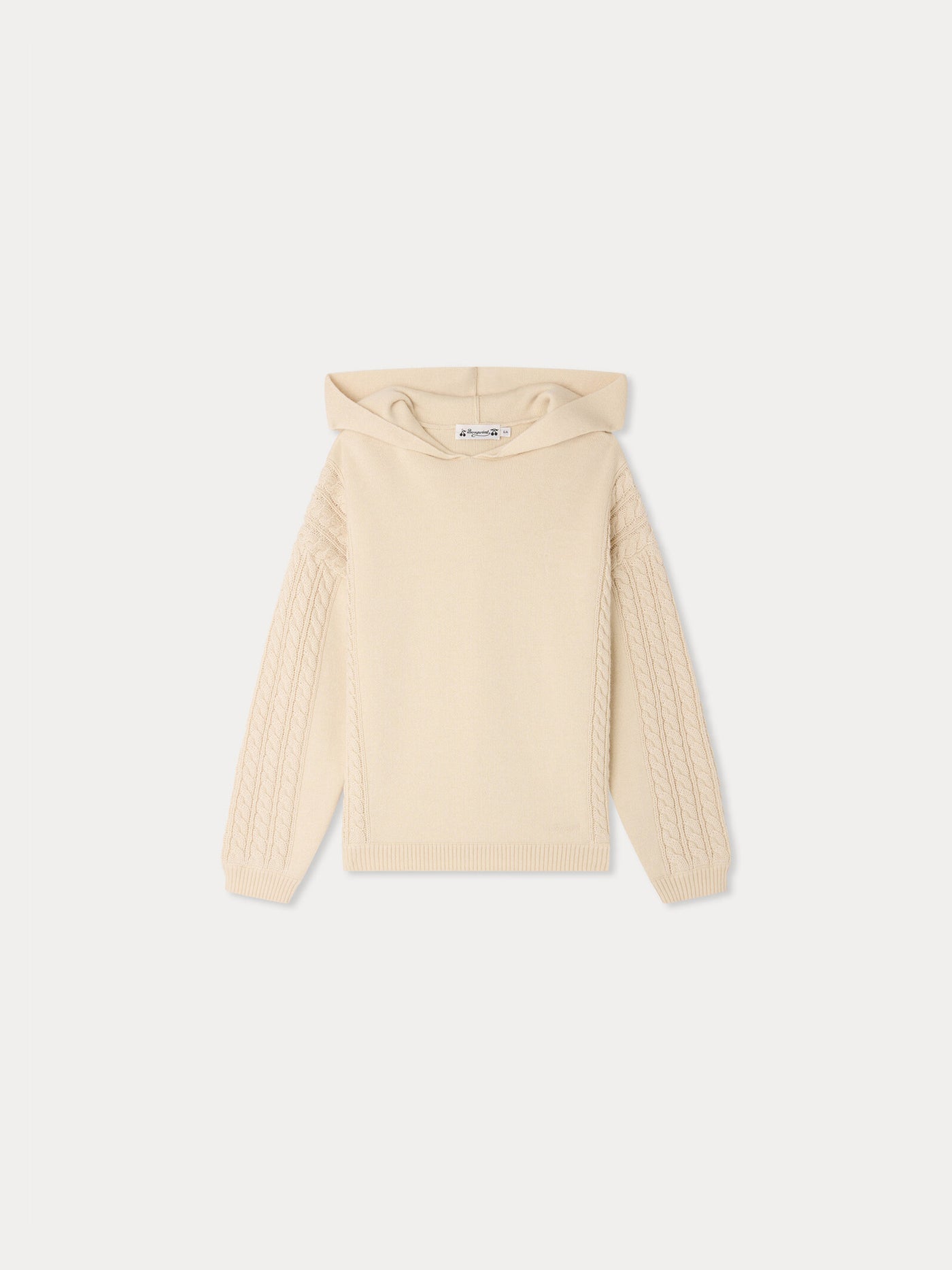 Matheus Zopfmuster-Pullover mit Kapuze