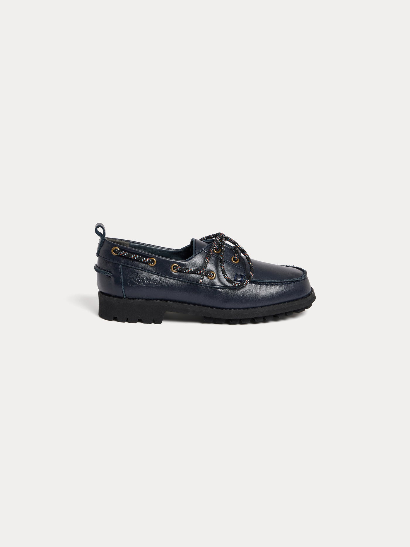 Chaussures bateau Jax marine en cuir