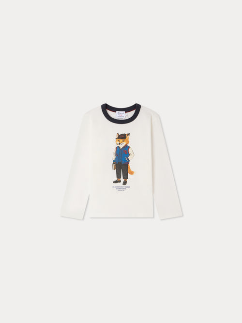 Bonpoint x Maison Kitsuné t-shirt Tadda imprimé renard en coton biologique