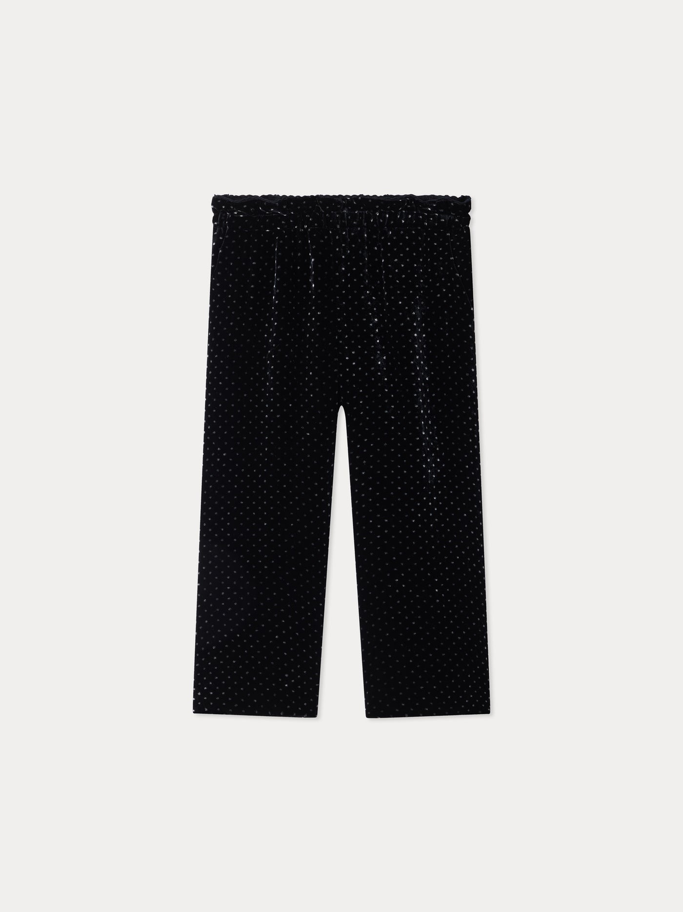 Hose Jerinna aus gepunktetem Samt