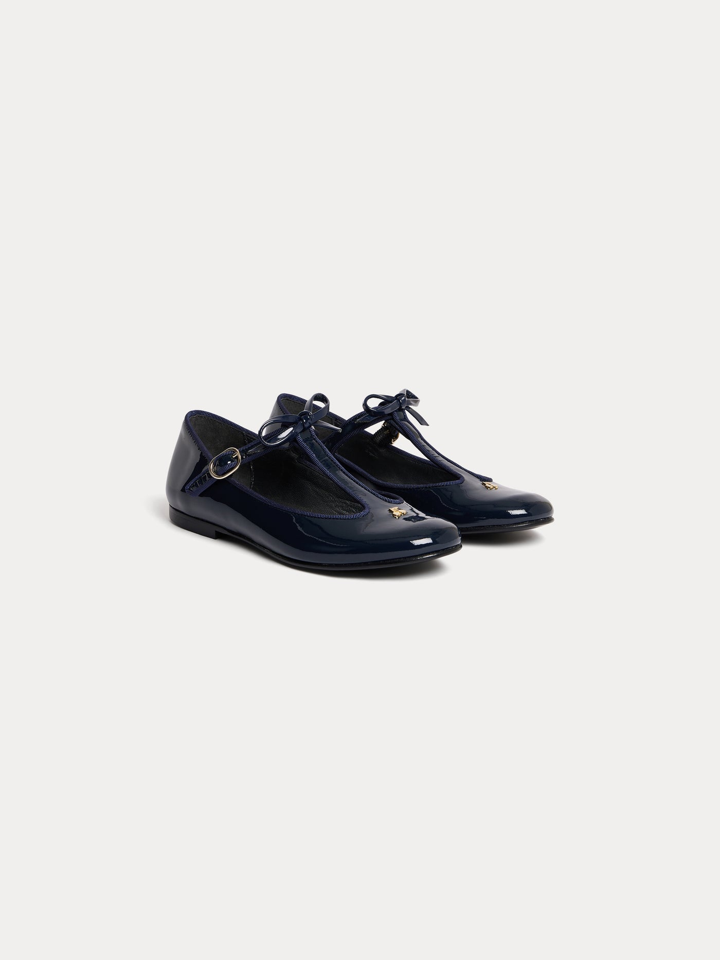 Ballerines Joyce en cuir bleu nuit