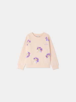 Bonpoint x MoMA felpa Minet con fiori e perle in cotone biologico