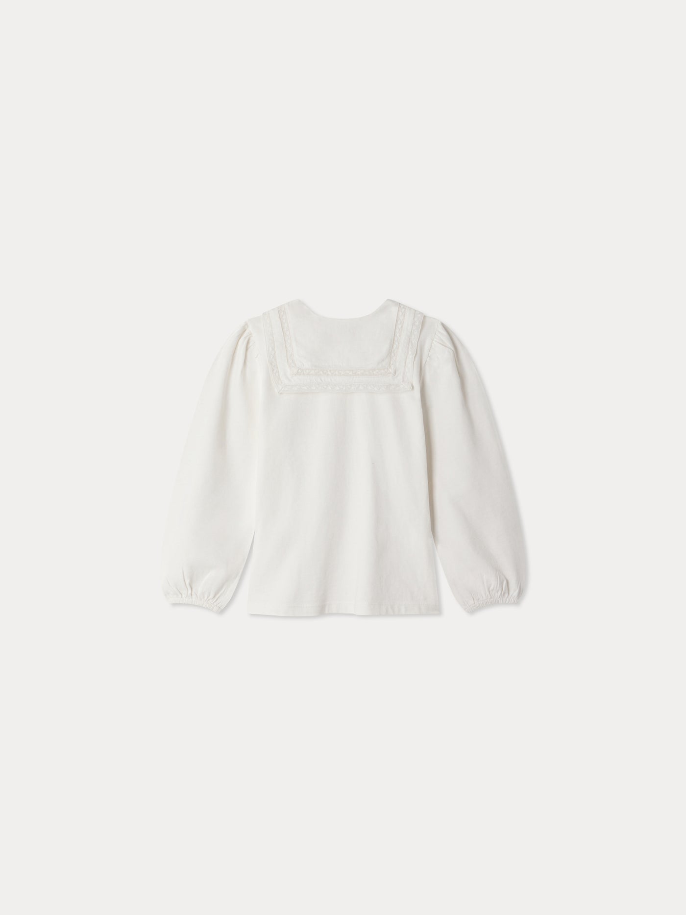 T‑shirt Meena à col dentelle en coton biologique
