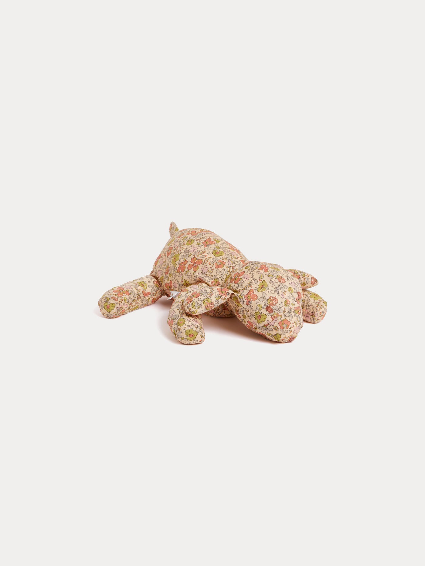 Peluche Chien Aimer en tissu Liberty jaune en coton biologique
