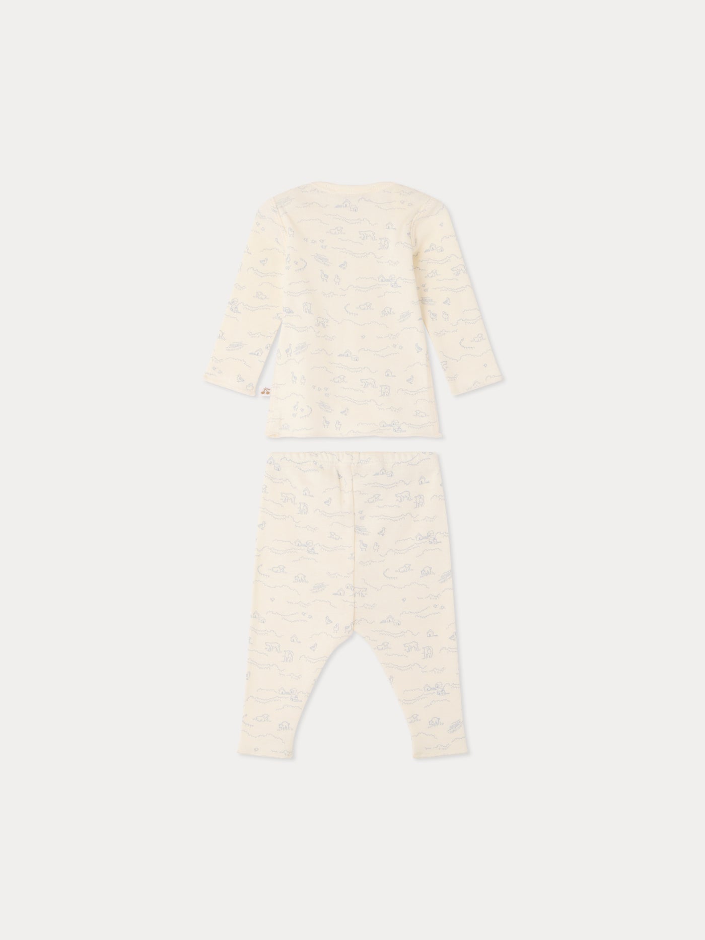 Ensemble Timi imprimé moutons en coton biologique
