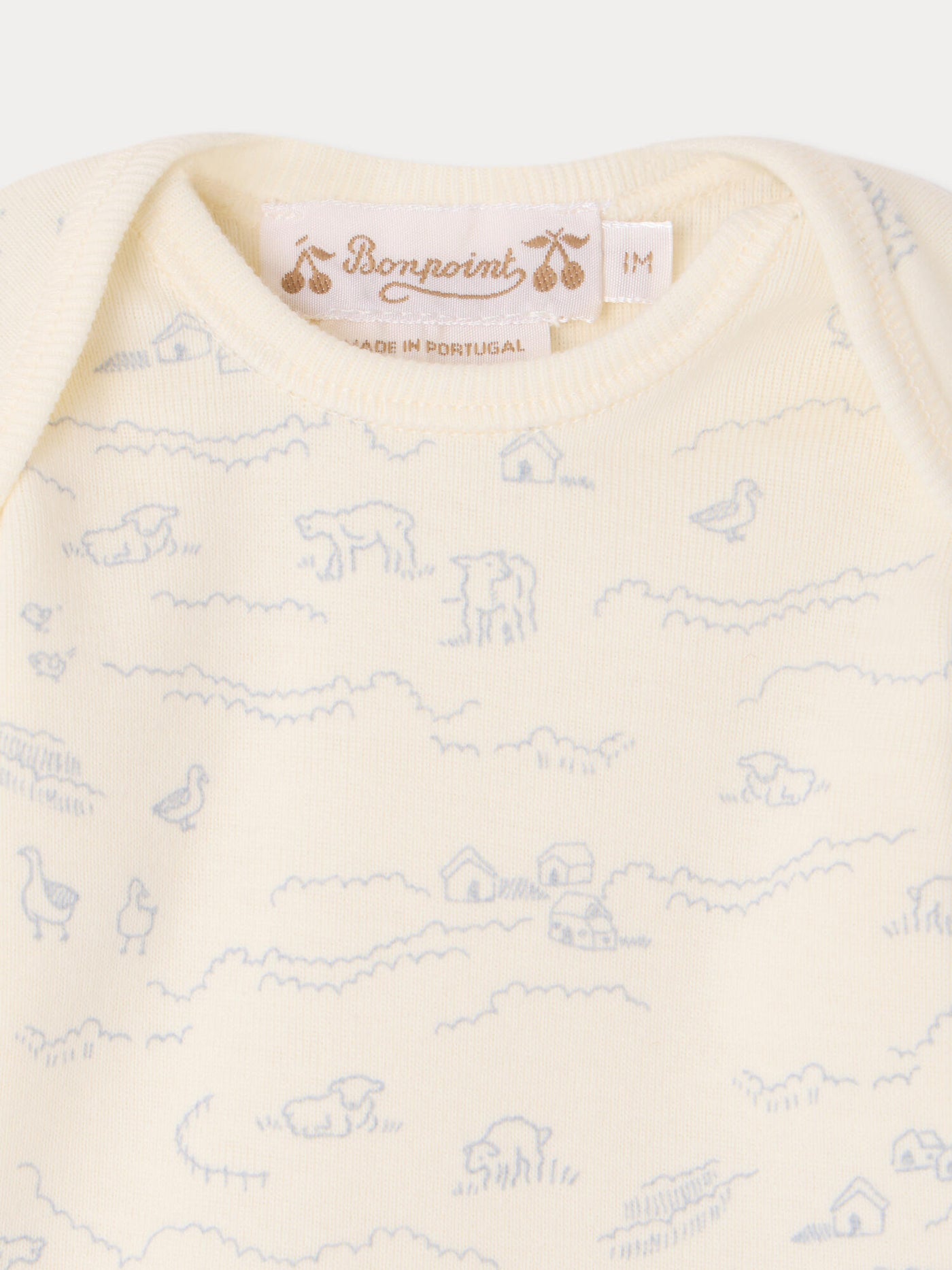 Ensemble Timi imprimé moutons en coton biologique