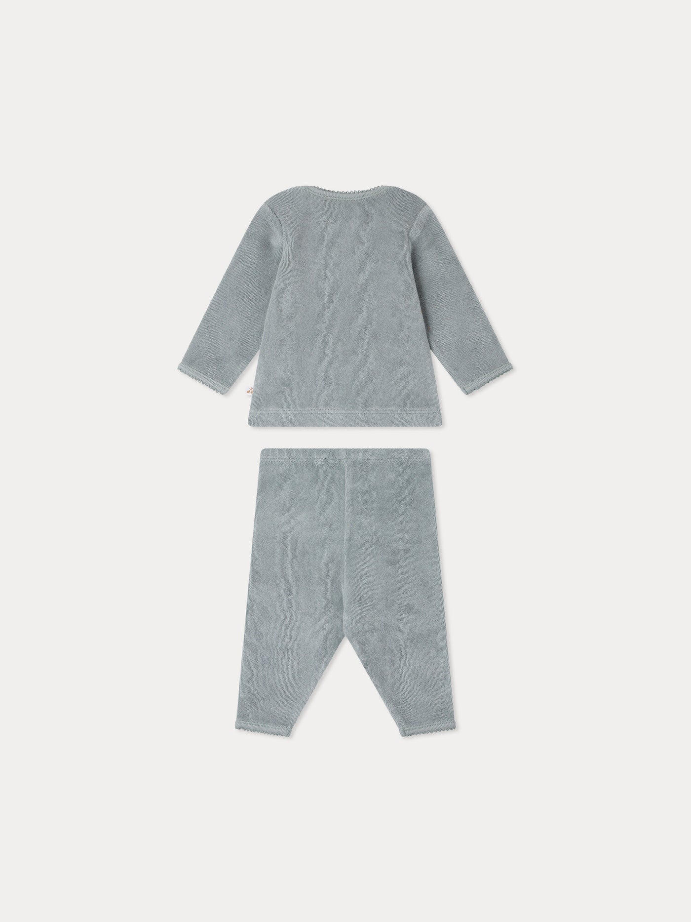 Ensemble Timi en coton éponge biologique bleu