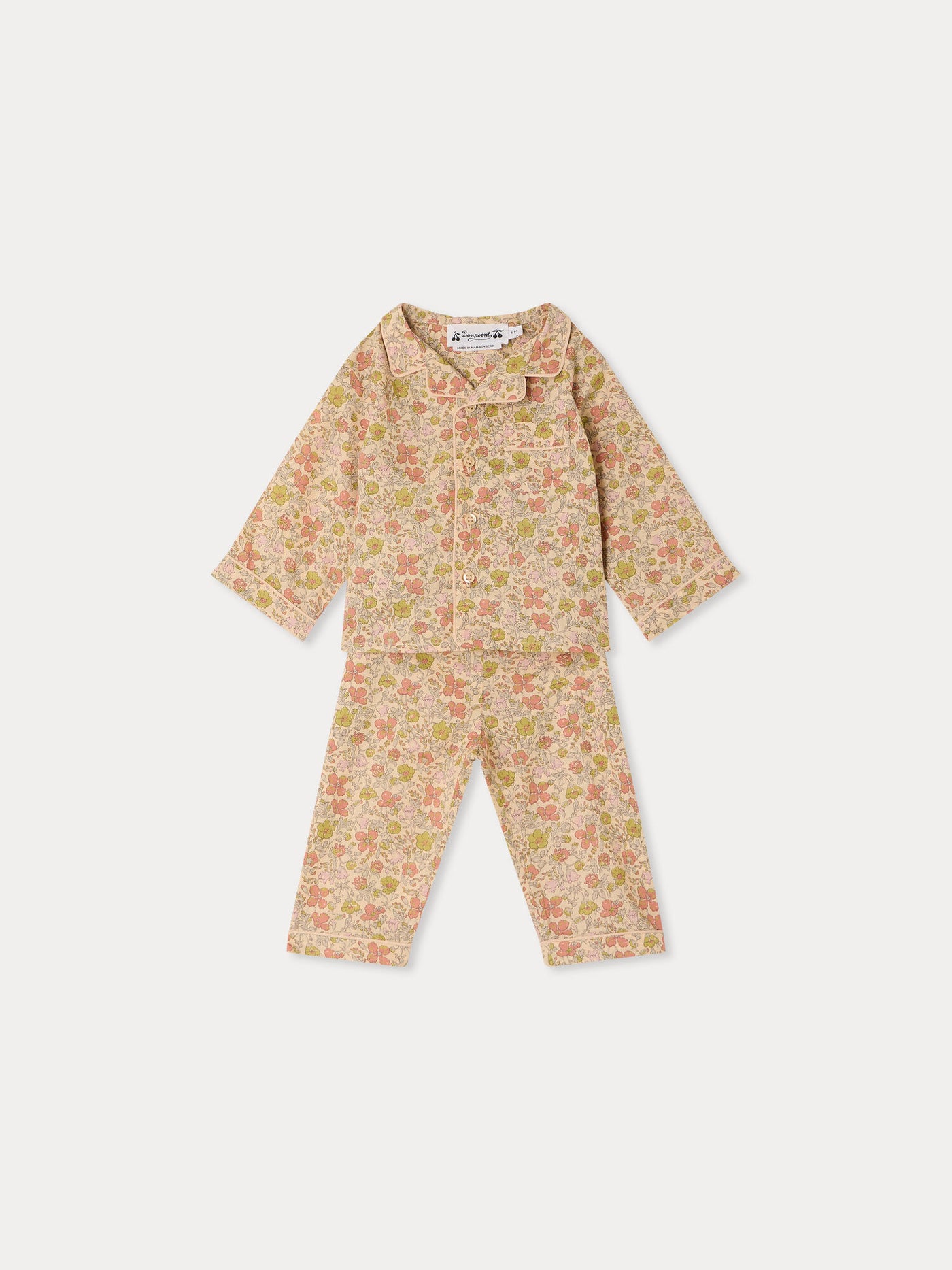 Pyjama bébé Badinerie en tissu Liberty  en coton biologique