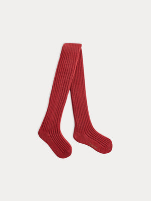 Collant à côtes bébé Banny framboise