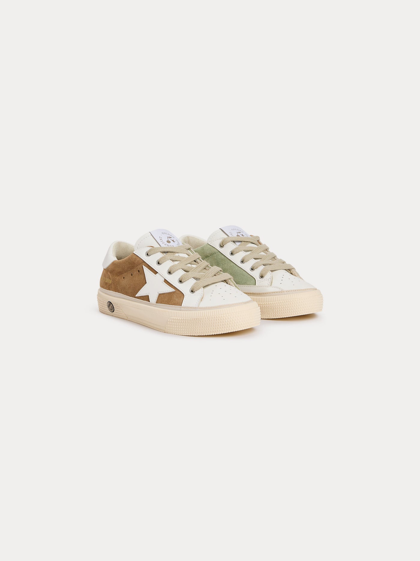 Bonpoint x Golden Goose baskets bébé May beige