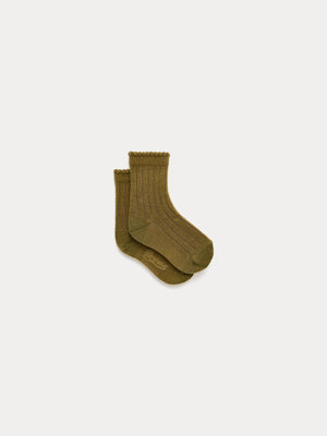Chaussettes bébé Elwen kaki